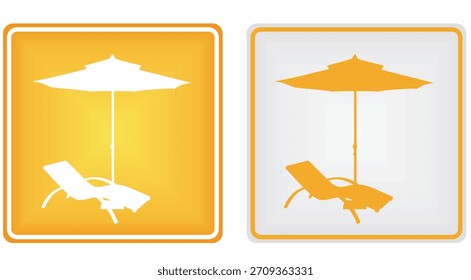 Straßenschild Strand. Vektorgrafik	
