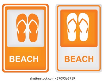 Road sign beach. vector illustration	