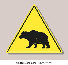 Road sign - beware of bear
