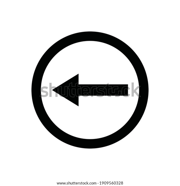 Road sign black to left\
vector icon