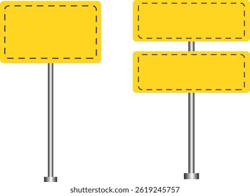 road sign board icon. Highway attention roads sign collection. Direction highway symbols
