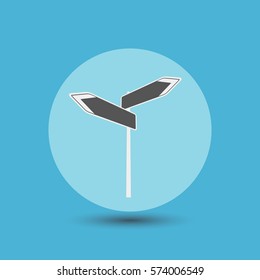 Road sign Bubble Icon. Bubble crossroads vector.