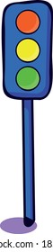 road sign childrens illustration colorful