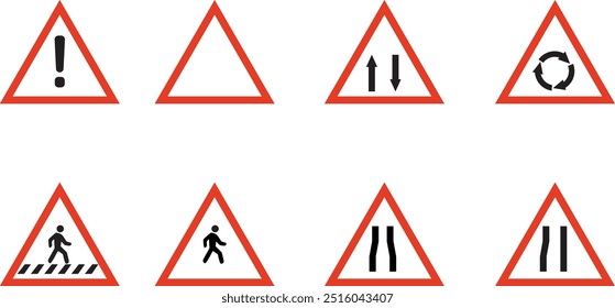 road sign collection Vector illustration