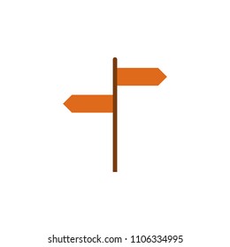 road sign colored illustration. Element of camping icon for mobile concept and web apps. Flat design road sign colored illustration can be used for web and mobile. Premium icon on white background