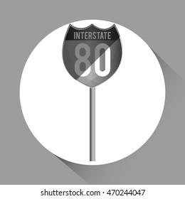 Road sign concept with icon design, vector illustration 10 eps graphic