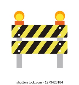 Señal de carretera, vector de emoticonos de construcción
