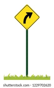 Road sign - Curve Ahead