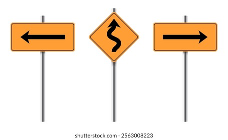 Road Sign for Curves and turns