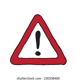 road sign danger. vector illustration