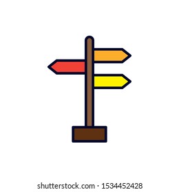 Road sign design, Street warning message information way and direction theme Vector illustration