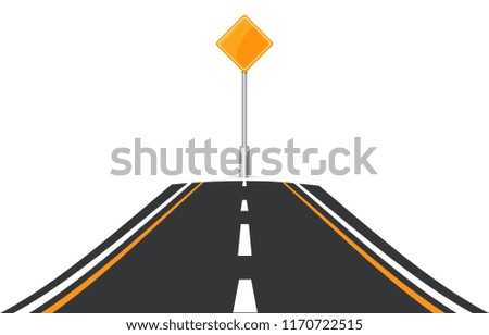Road and sign of detour.