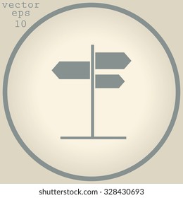 road sign with different directions icon 