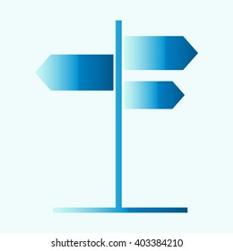 road sign with different directions icon 
