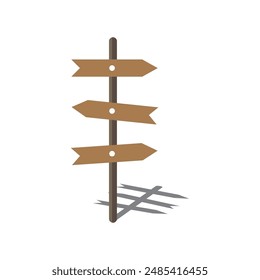 Road sign direction icon flat design
