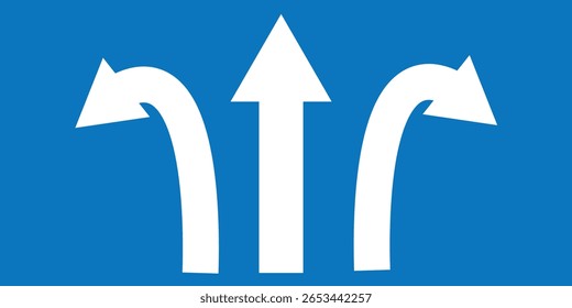 Ícones de direção de sinais de estrada: Uma matriz de sinais de estrada circulares vermelhos, cada um com uma seta preta nítida, indicando precisamente várias curvas direcionais para uma navegação segura na estrada.