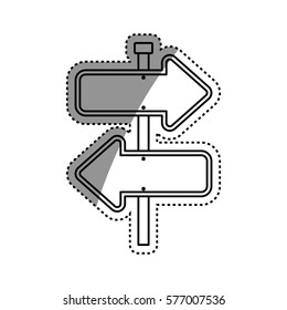 Road sign directions icon vector illustration graphic design