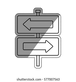 Road sign directions icon vector illustration graphic design