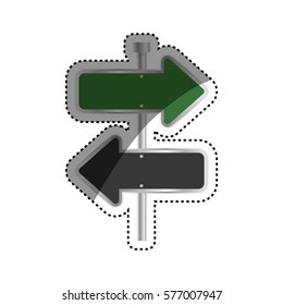 Road sign directions icon vector illustration graphic design