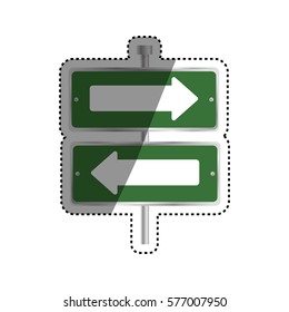 Road sign directions icon vector illustration graphic design