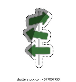 Road sign directions icon vector illustration graphic design