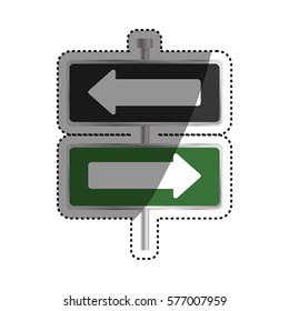 Road sign directions icon vector illustration graphic design