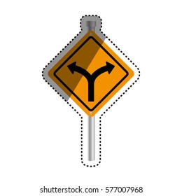 Road sign directions icon vector illustration graphic design