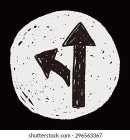 road sign doodle