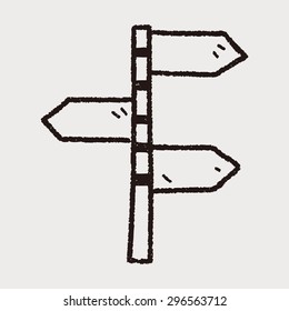 road sign doodle