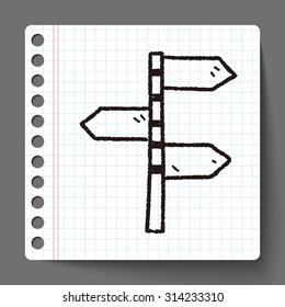 road sign doodle