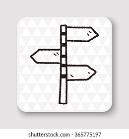 road sign doodle