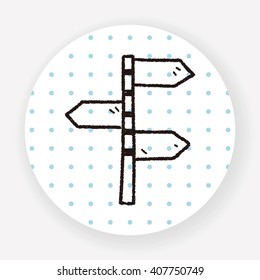 road sign doodle