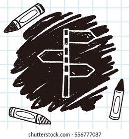 road sign doodle