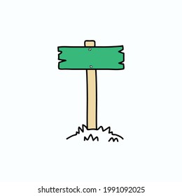 road sign doodle vector illustration.
