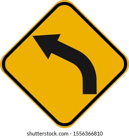 Road sign driving direction. Take the left.Vector illustration.