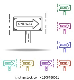 road sign dusk icon. Elements of Summer holiday & Travel in multi color style icons. Simple icon for websites, web design, mobile app, info graphics