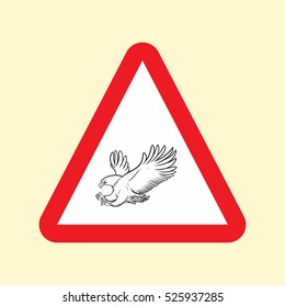 road sign eagle Icon Vector Illustration