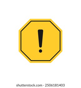 Road sign exclamation mark vector