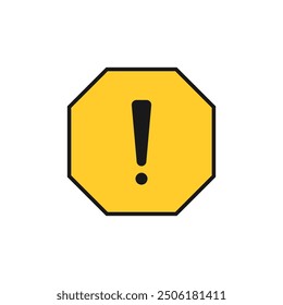 Road sign exclamation mark vector