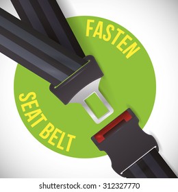 road sign of fasten belt design, vector illustration 10 eps graphic