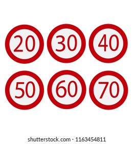 A road sign. Flat design.