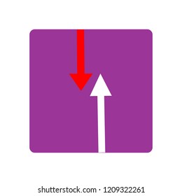 
Road sign. Flat design.