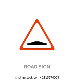Road Sign flat icon. Colored element sign from transport collection. Flat Road Sign icon sign for web design, infographics and more.