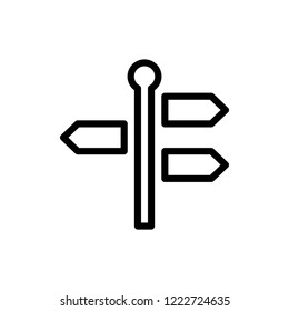 Road sign flat icon. Single high quality outline symbol of info for web design or mobile app. Thin line signs for design logo, visit card, etc. Outline logo of road sign
