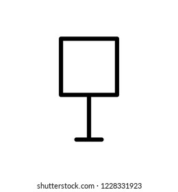 Road sign flat icon. Single high quality outline symbol of info for web design or mobile app. Thin line signs for design logo, visit card, etc. Outline logo of road sign