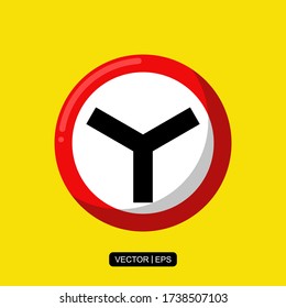 Road Sign flat icon vector illustration logo template for many purpose.