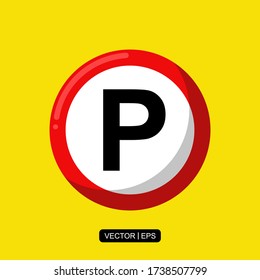 Road Sign flat icon vector illustration logo template for many purpose.
