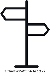 Señal de la carretera diseño de iconos de estilo plano, dirección de la información de la vía de los mensajes de la calle dirección del transporte y guía, Junta, Dirección, Correo, Ruta, Señal, Tráfico, Icono de Viaje