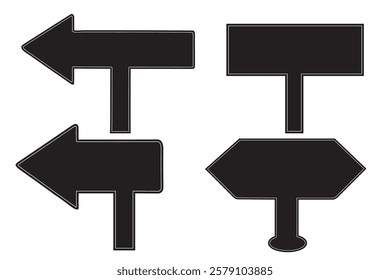 Road sign flat style icon design, Street message way information direction board transportation travel and guide, Board, Direction, Post, Road, Sign, Traffic, Travel Icon
