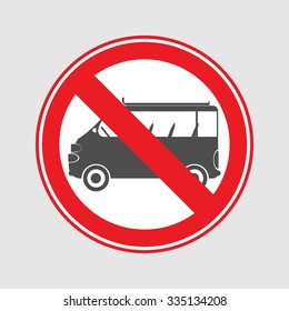 Road sign forbidding